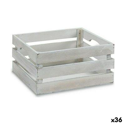 Decoratieve Doos Gift Decor Wit Hout Populier Populierenhout (36 Stuks)