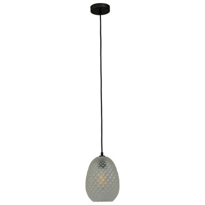 Masterlight Zwarte pendel hanglampPineapple met helderglas - 2290-05-00