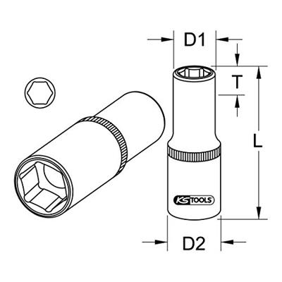 KS Tools 9173802 9173802 Verwisselbare kop 13/16
