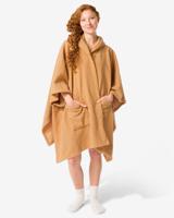 HEMA Dames bankponcho one size met capuchon en zakken lichtbruin - thumbnail