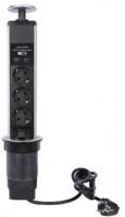 3-Voudige pop-up stekkerdoos met USB Perel EBP03LUSB-G - thumbnail