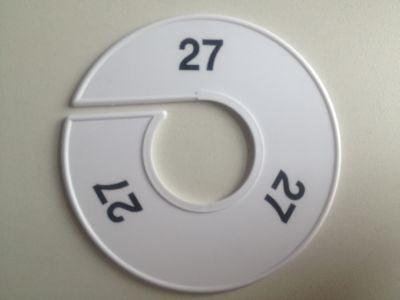 Maatring 11cm wit/zwart 27