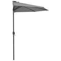 VidaXL Balkonparasol half met aluminium paal 300x155 cm antraciet - thumbnail