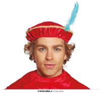 Rode Pietenmuts met veer - thumbnail