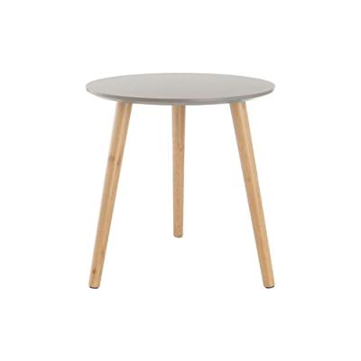 Lisomme Esma houten bijzettafel grijs - Ø 40 cm