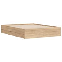 Bedframe met lades bewerkt hout sonoma eikenkleurig 150x200 cm - thumbnail