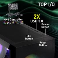 PC-behuizing - BITFENIX - Flow (zwart) - Medium tower - ATX-formaat - Zonder voeding - thumbnail