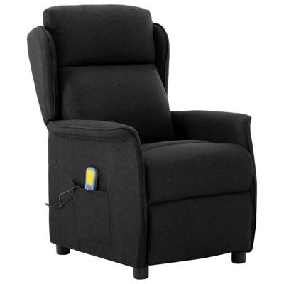 Massagestoel met kussen Zwart 67.5 x 93.5 x 101.5 cm Stof