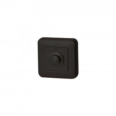 Hardbrass Beldrukker Qbe vierkant - puurzwart