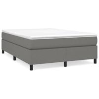 Boxspring met matras stof donkergrijs 140x190 cm - thumbnail