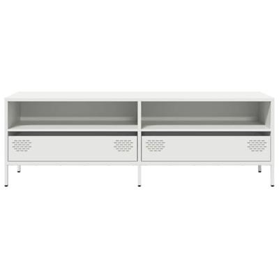 Tv-meubel 135x39x43,5 cm koudgewalst staal wit