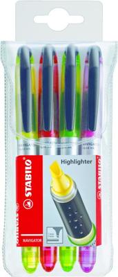 STABILO navigator markeerstift, etui (4 stuks)