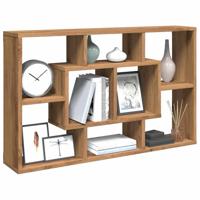 Wandschap 85x16x52,5 cm bewerkt hout artisanaal eikenkleurig - thumbnail