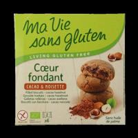 Koekjes met creme choco/hazelnoot glutenvrij bio 12 Stuks - thumbnail