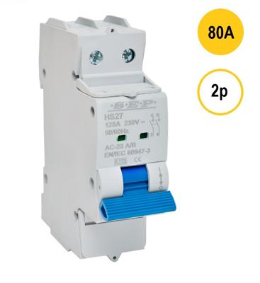 Lastschakelaar 80A SEP HS27 63Amp 2-polig 27mm breed kemakeur