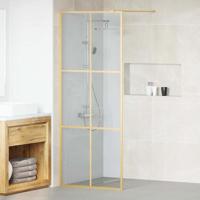 VidaXL Inloop douche wand goud 80 x 195 cm gehard glas - thumbnail