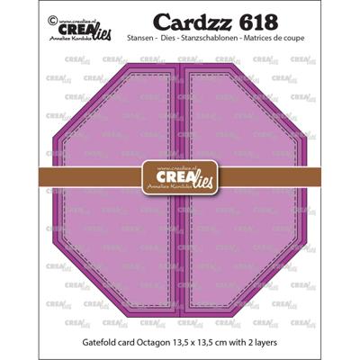 Crealies • cardzz gatefold card achthoek