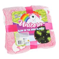 Unico Glow in the Dark Deken Unicorn, 100x150cm - thumbnail