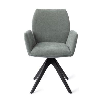 Jesper Home Misaki eetkamerstoel Breezy Blue revolve oak black
