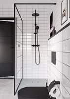 Saqu Miralo industriële inloopdouche incl. antikalk 100x200cm mat zwart - thumbnail