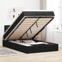 Ottoman bed met matras en LED's 90x190cm fluweel zwart - thumbnail