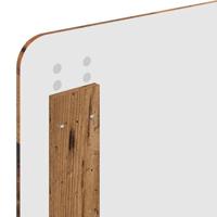 Bedframe met hoofdeinde Oudhout 90 x 200 cm Bewerkt hout - thumbnail