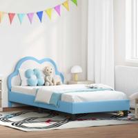 Bedframe voor kinderen met hoofdbord Blauw 80 x 200 cm PU - thumbnail