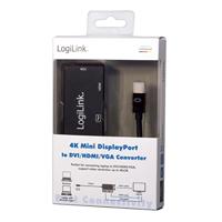 LogiLink CV0110 Mini Displayport DisplayPort Grijs kabeladapter/verloopstukje - thumbnail