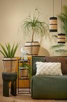 Mica Decorations Jinx Hanglamp - H30 x Ø15 cm - Jute - Zwart - thumbnail