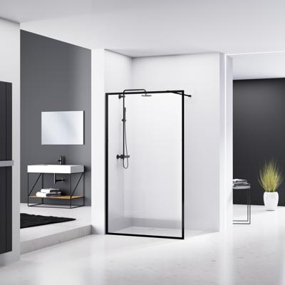 Inloopdouche Van Rijn ST04 Met Stabilisatiestang 100x200 cm 8 mm Helder Glas Zwart van Rijn