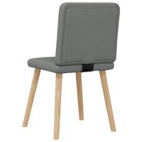 Eetkamerstoelen 4 st stof donkergrijs - thumbnail