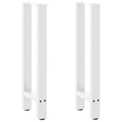 Console tafelpoten 2 st 28x(72-73) cm staal wit