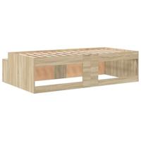 Opbergbedframe met opslag Sonoma eiken 90 x 200 cm Bewerkt hout - thumbnail