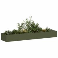 Plantenbak 360x80x40 cm staal olijfgroen - thumbnail