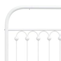 Bedframe met hoofd- en voeteneinde metaal wit 120x200 cm - thumbnail