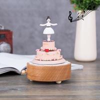 Danser & cake vorm Home decor originaliteit houten muzikale dozen - thumbnail