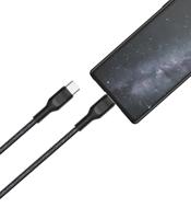 Cygnett USB-C naar USB-C snellaadkabel, 2,2 m, zwart - thumbnail