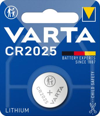 Varta CR2025 Lithium 3 V Non-rechargeable Battery - non-rechargeable batteries (Lithium, Button/coin, 3 V, CR2025, Silver, 20 mm)
