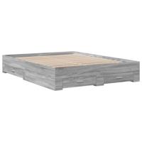 Bedframe met lades bewerkt hout grijs sonoma eiken 140x200 cm - thumbnail