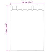 Gordijnen voile met lussen 2 st 140x175 cm oranje - thumbnail