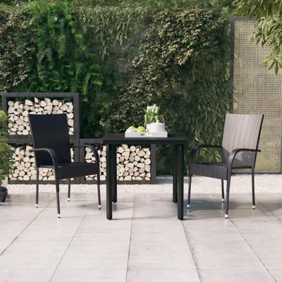 3-delige Tuinset zwart