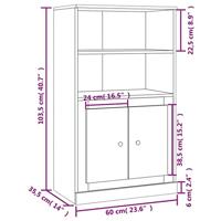 Hoge kast 60x35,5x103,5 cm bewerkt hout sonoma eikenkleurig - thumbnail