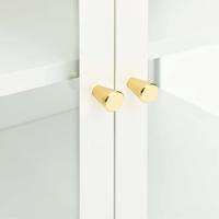 Dressoir 105x35x70 cm staal en glas wit - thumbnail