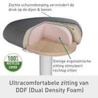 Leitz Ergo actieve Zit/Sta kruk met comfortzitting, lichtgrijs - thumbnail