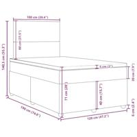 Boxspring met matras stof zwart 120x190 cm - thumbnail