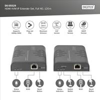 Digitus DS-55529 1 poort HDMI Extender set Zwart - thumbnail