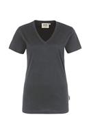 Hakro 126 Women's V-neck shirt Classic - Anthracite - L - thumbnail