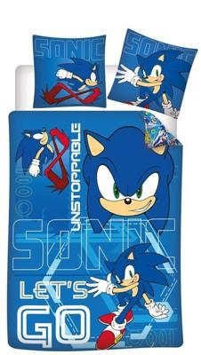 Sonic Dekbedovertrek Lets Go - Blauw - 65 X 65 cm Polykatoen Sonic Dekbedovertrek Lets Go - Blauw - 65 X 65 cm Polykatoen