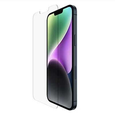 Belkin TemperedGlass iPhone 14 Plus/iPhone 13 Pro Max-screenprotector, eenvoudig aan te brengen zonder luchtbellen met meegeleverde bevestigingsstickers, hardheidsscore van 9H