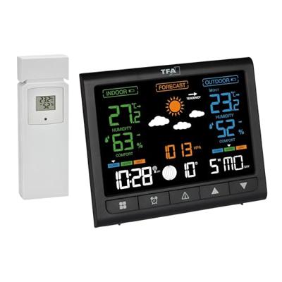 TFA Dostmann CONTRAST 35.1171.01 Draadloos weerstation Verwachting voor 12 tot 24 uur Aantal sensoren max.: 3